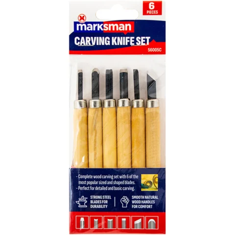 Marksman Wood Carving Knife Set 6pc