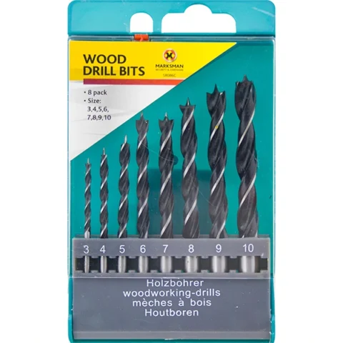 Marksman Wood Drill Bits 8pc