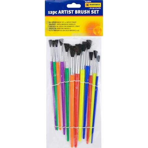 Marksman Wooden Artist Brush Set 12pc