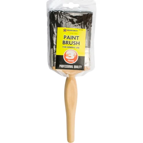 Marksman Wooden Handle Paint Brush 3"