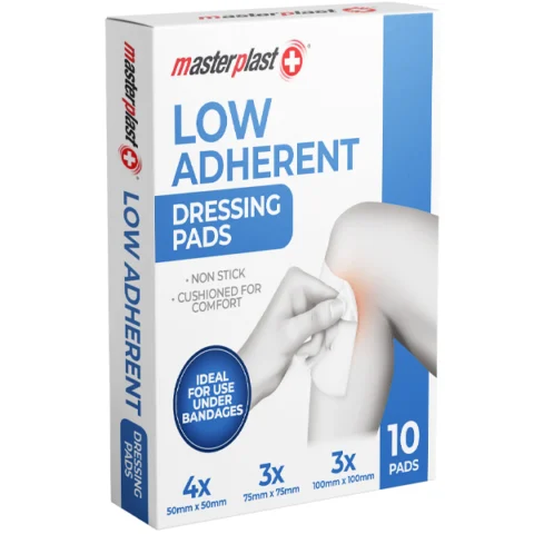 Masterplast Assorted Low Adherent Dressing Pads 10 Pack