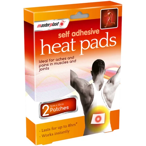 Masterplast Self Adhesive Heat Pads 2 Pack 5cm X 12cm