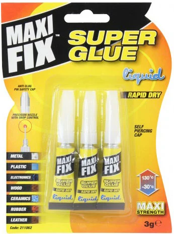 Maxifix Super Glue Gap Fill 3G 3 Pack