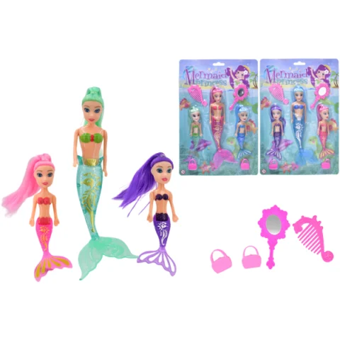 Mermaid Princess Beauty Play Set 3pc Assorted