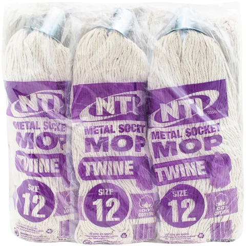 Metal Socket 100% Cotton Twin Mop Head Size 12