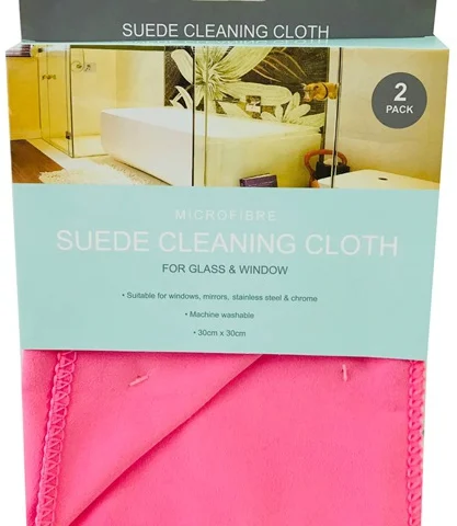 Microfibre Glass & Window Suede Cleaning Cloth 2 Pack