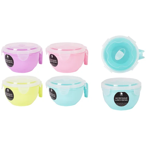 Microwave Lunch Bowl With Lid 4 Colours