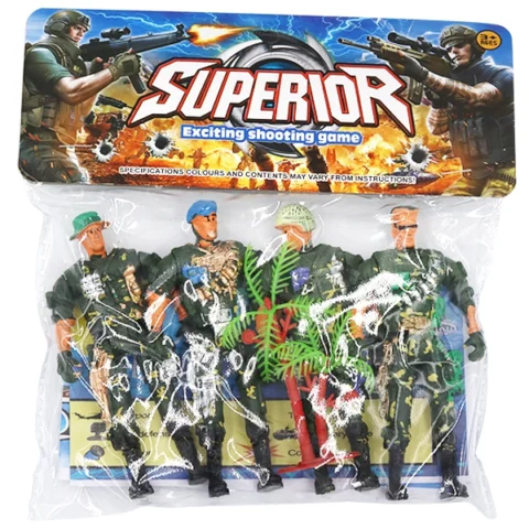 Military 4pc Action Figure Set & Accessories