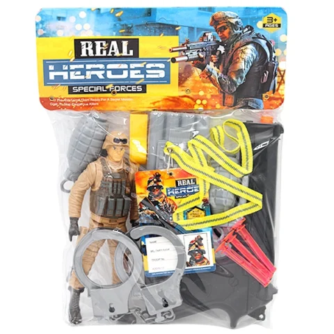 Military Play Set With Pistol, Bullets & Accessories