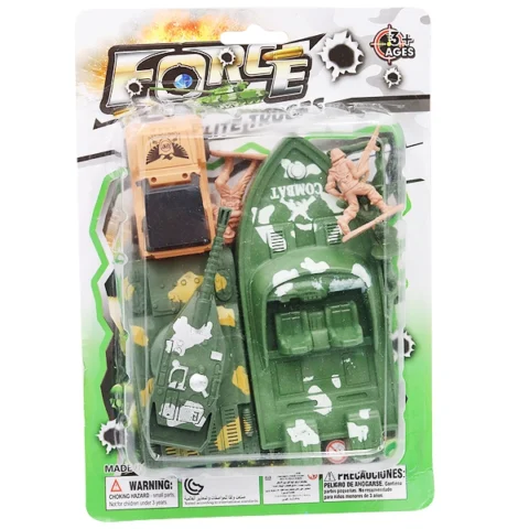 Military Set With Tank, Speed Boat & Vehicle 8pc