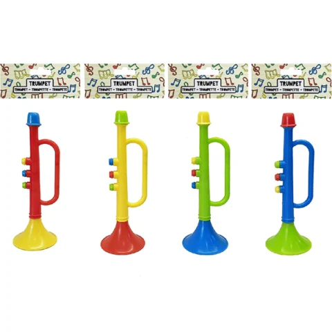 Mini PP Musical Instrument Trumpet Assorted Colours