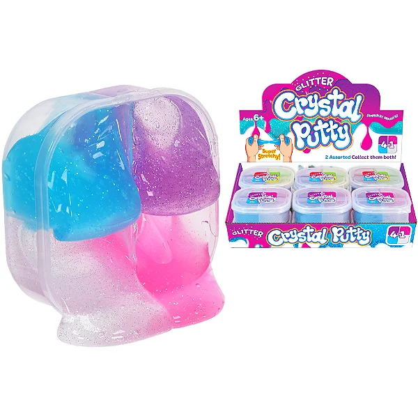 Mixed Colour 4-in-1 Glitter Crystal Putty