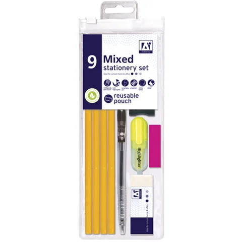 Mixed Stationery Set 9pc