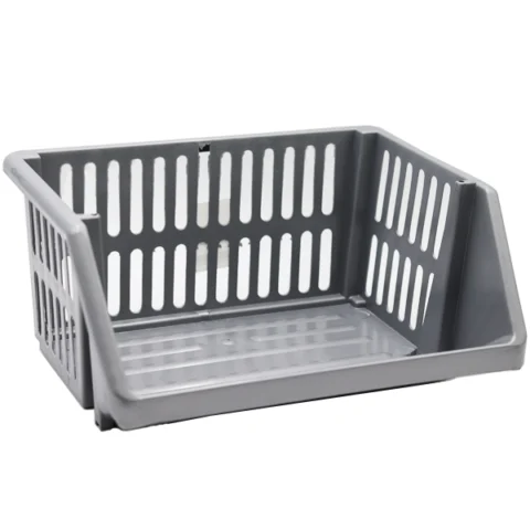 Multipurpose Stackable Storage Rack Silver