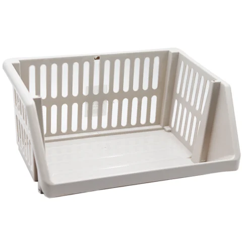 Multipurpose Stackable Storage Rack Taupe