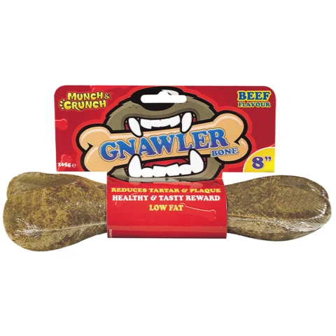 Munch & Crunch Beef Gnawler Dog Bone 8"