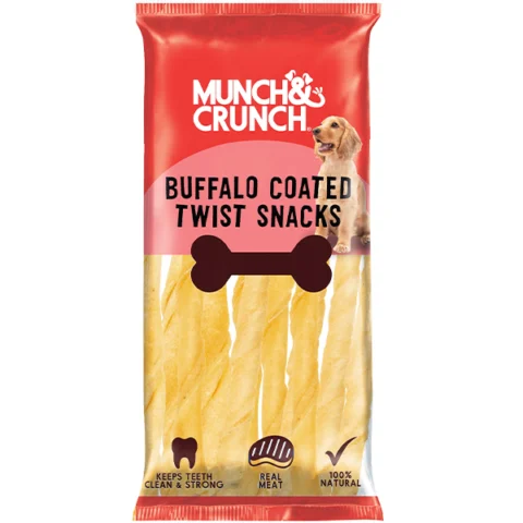 Munch & Crunch Buffalo-Coated Twist Dog Snacks