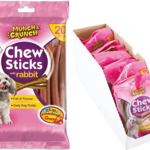 Munch & Crunch Chew Sticks With Rabbit 20 Pack