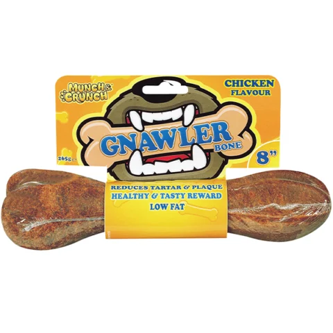 Munch & Crunch Chicken Gnawler Dog Bone 8"