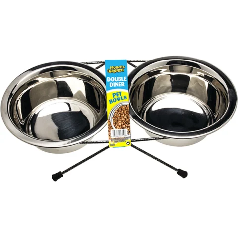 Munch & Crunch Double Diner Pet Bowls Set