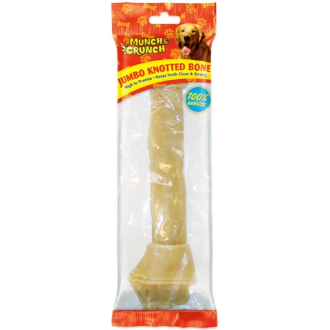 Munch & Crunch Jumbo Rawhide Knotted Bone