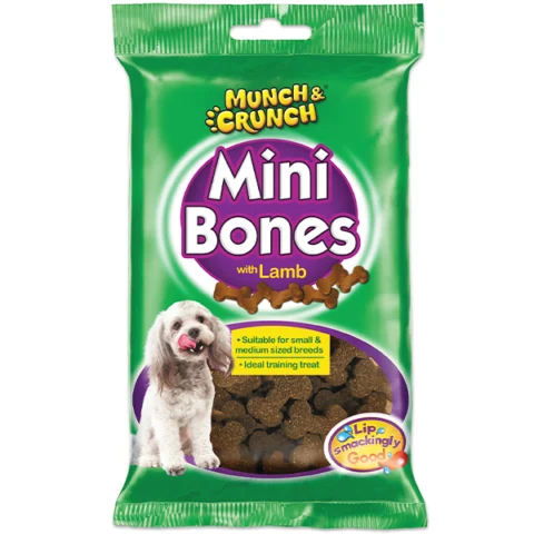 Munch & Crunch Lamb Mini Bones Dog Treats 150G