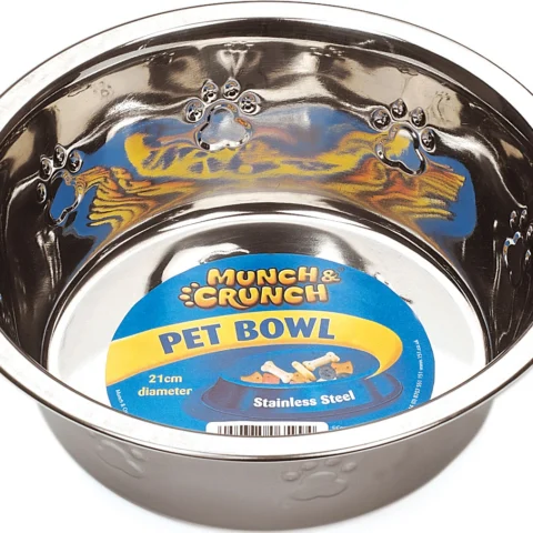 Munch & Crunch Metal Pet Bowl 1.2l