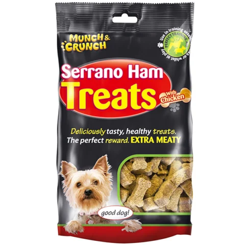 Munch & Crunch Serrano Ham & Chicken Dog Treats 205G