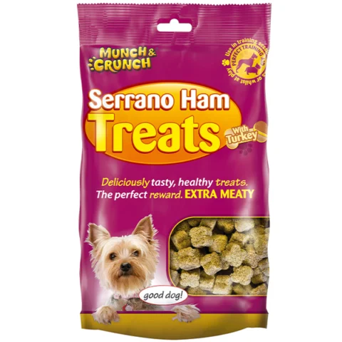 Munch & Crunch Serrano Ham & Turkey Dog Treats 175G