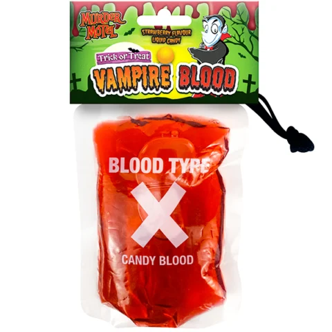Murder Motel Strawberry Dripping Liquid Candy Blood Bag 100g