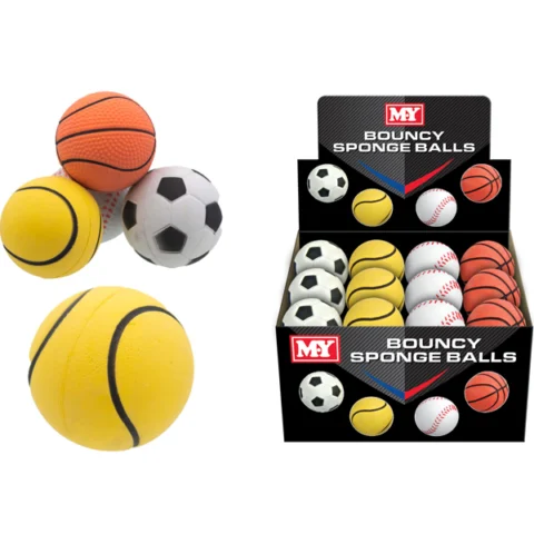 MY Bouncy Sponge Sports Balls 6.3cm Assorted