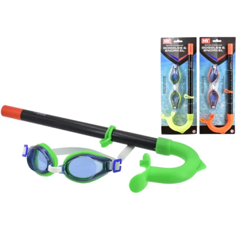 MY British Standard Goggle & Snorkel Set Assorted Colours
