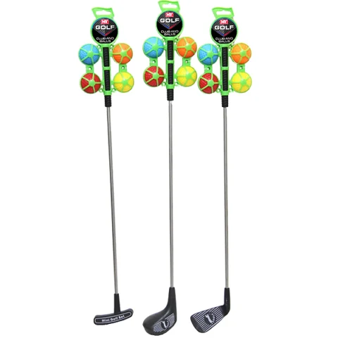 MY Metal Shaft Golf Club with Four Balls Assorted