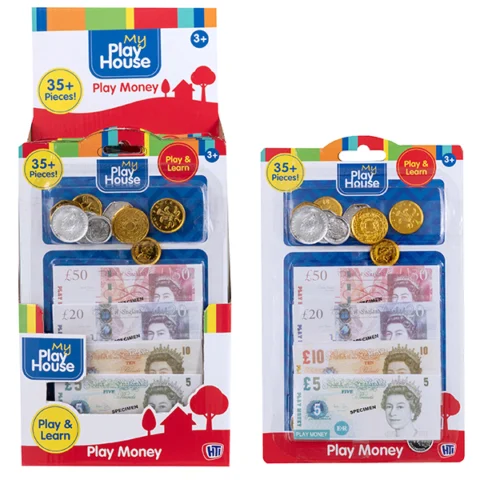 My Play House Bank Notes & Coins Play Money 35pc