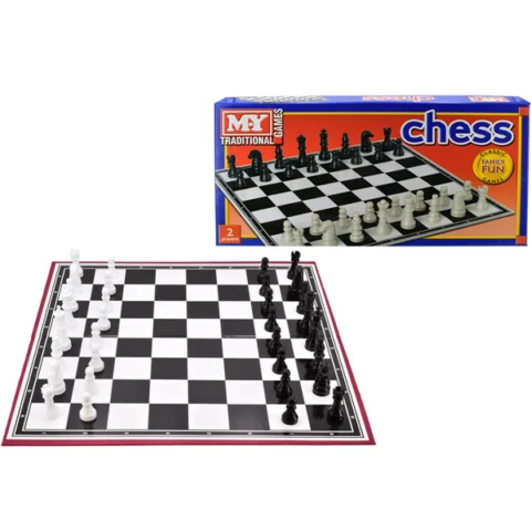 MY Traditional Black & White Chess Board Set