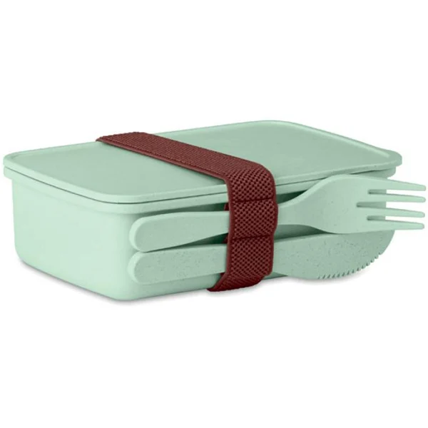 Natural Bamboo Fibre PP Green Lunch Box Set