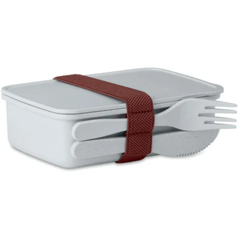Natural Bamboo Fibre PP Light Grey Lunch Box Set
