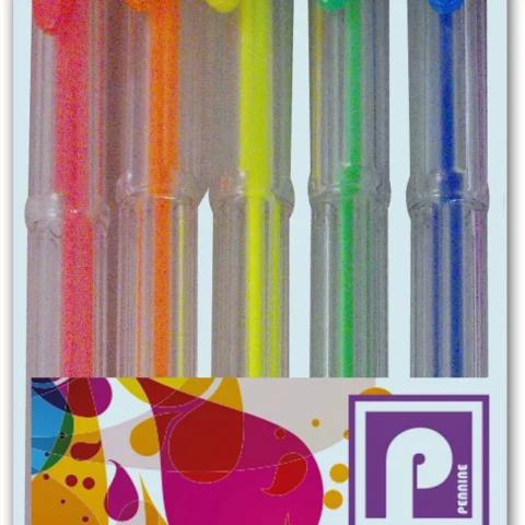 Neon Gel Coloured Ink Pens 5 Pack