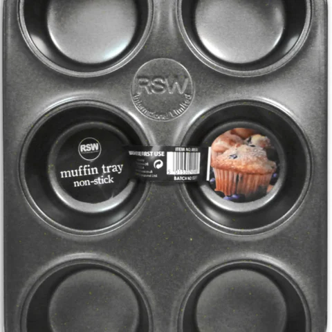 Non Stick Deep Muffin Tray 6 Cup