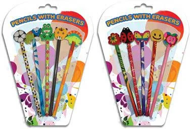 Novelty Pencils & Erasers