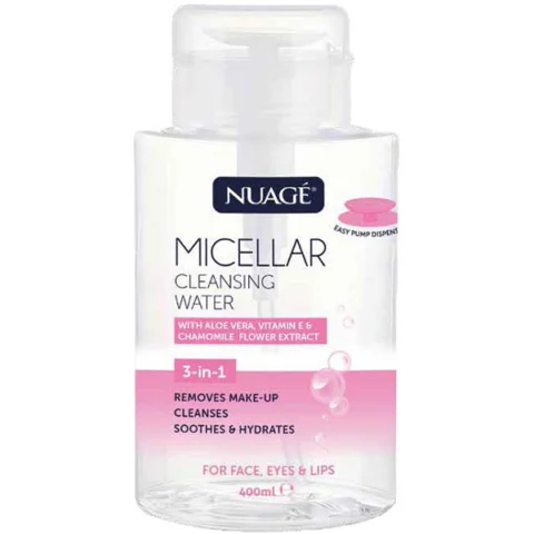 Nuage 3-in-1 Pump Action Micellar Cleansing Water 400ml
