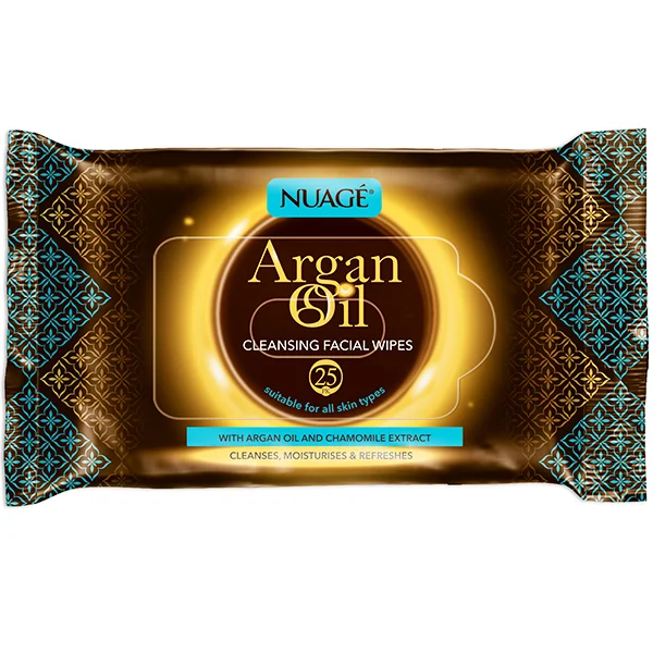 Nuage Argan Oil Cleansing Facial Wipes Twin Pack
