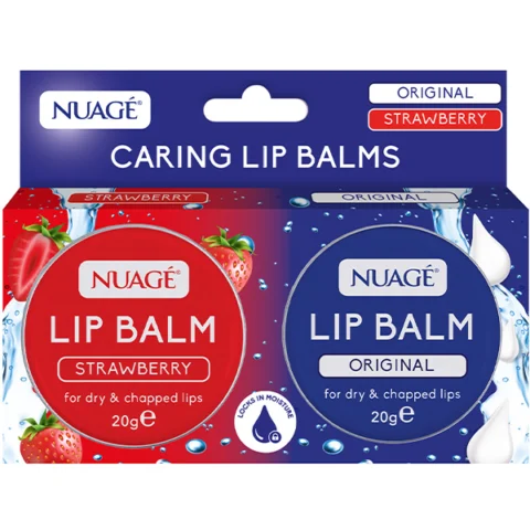 Nuage Original & Strawberry Caring Lip Balms 20g 2 Pack