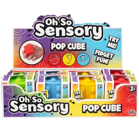 Oh No Sensory Pop Cube Fidget Toy Assorted Colours