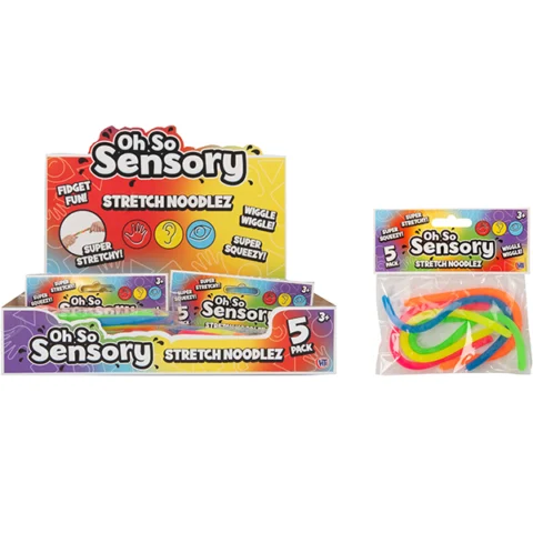 Oh So Sensory Multi-Coloured Stretch Noodlez 5 Pack