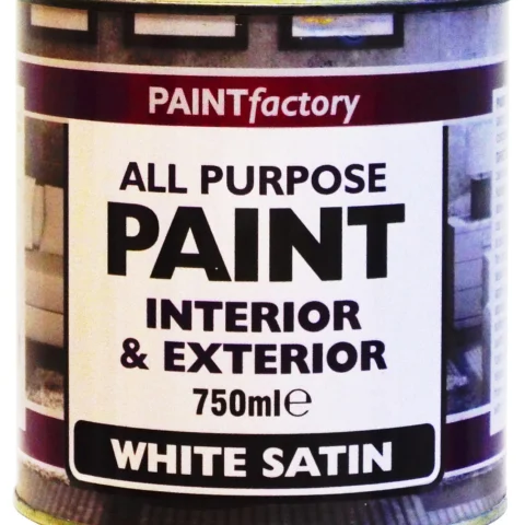 Paint Factory All PUpose White Satin Paint 750ml