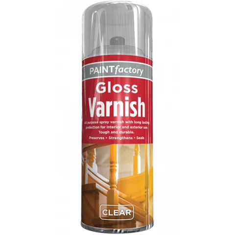Paint Factory All Purpose Gloss Varnish Spray Paint 400ml