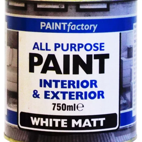 Paint Factory All Purpose White Matt Paint 750ml