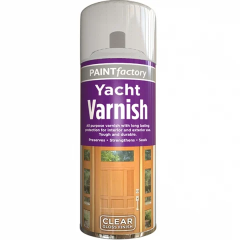 Paint Factory Household Spray Yacht Clear Gloss Varnish 250ml