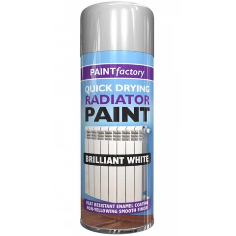 Paint Factory Quick Drying Radiator Paint Brilliant White 400ml